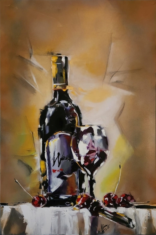 ArteDiAlina.com painting: Red Wine